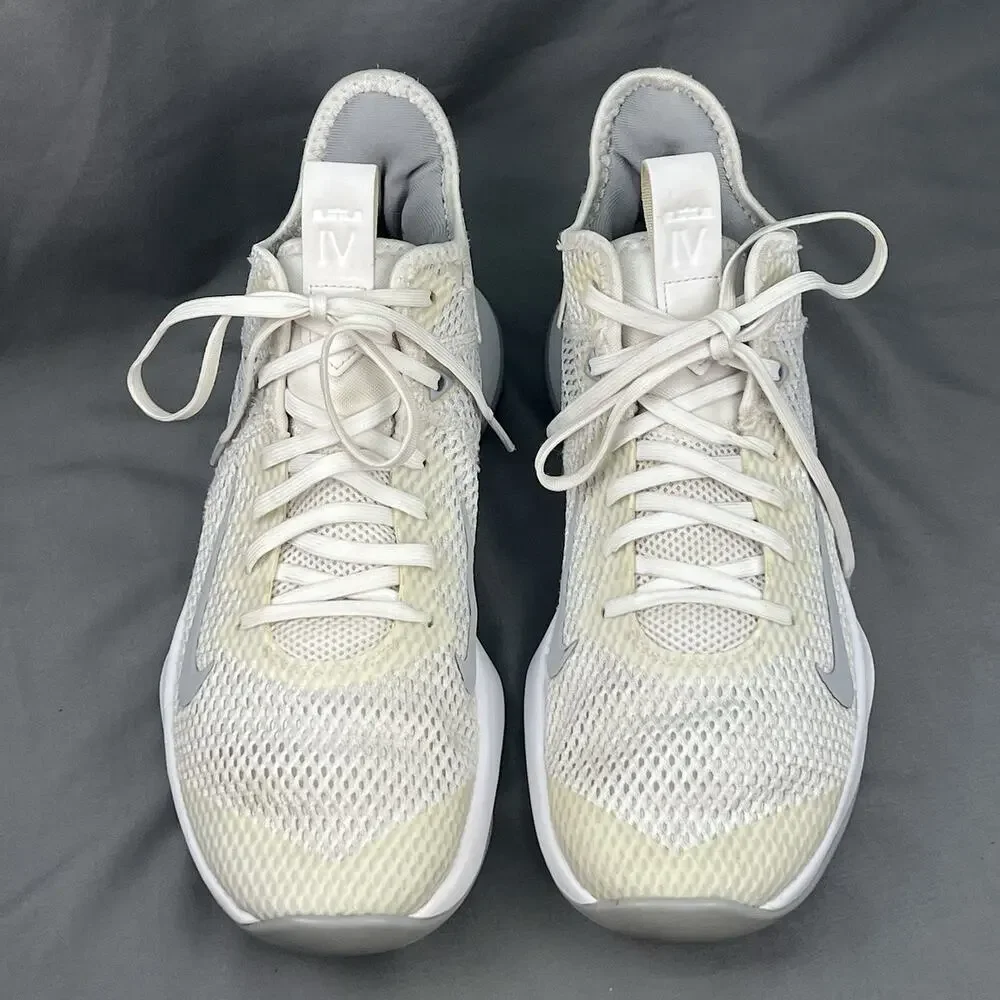 Nike LeBron Witness 5 Basketball Shoes Men’s 8.5 White Gray Zoom Air CV4004-100